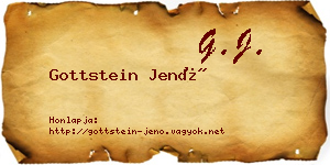 Gottstein Jenő névjegykártya